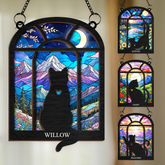 Personalized Pet Memorial Ornament, Cat Memorial Suncatcher Ornaments, Christmas Window Hanging Decoration for Cat Lovers